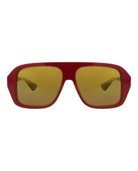 Gucci Gucci Mens Aviator Red Red Gold Fashion Designer Eyewear