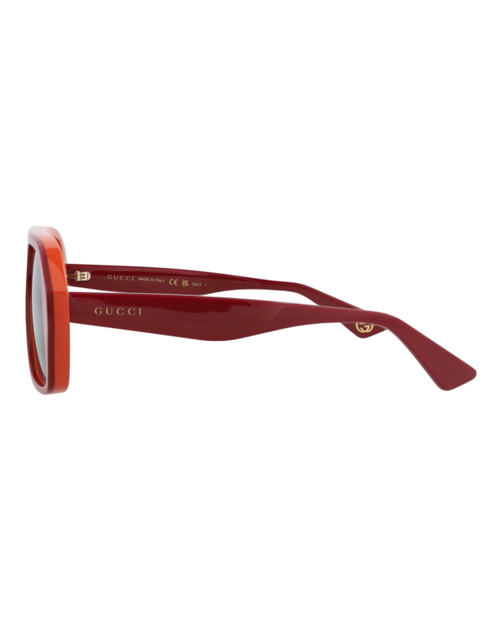 Gucci Gucci Mens Aviator Red Red Gold Fashion Designer Eyewear