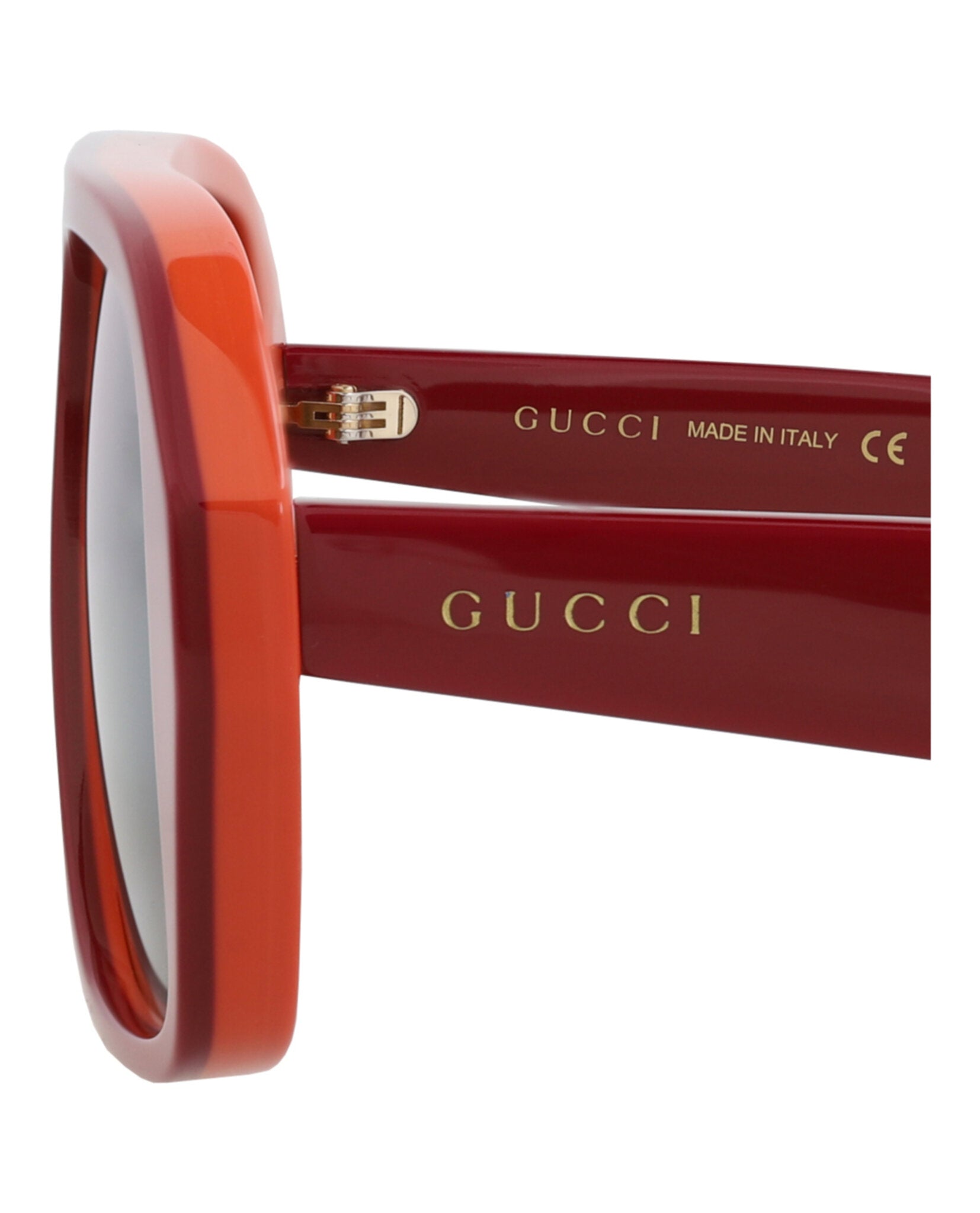 Gucci Gucci Mens Aviator Red Red Gold Fashion Designer Eyewear