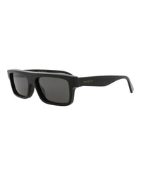 Gucci Mens Square/Rectangle Black Black Grey Fashion Designer Eyewear