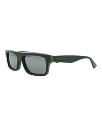 Gucci Gucci Mens Square/Rectangle Green Green Silver Fashion Designer Eyewear