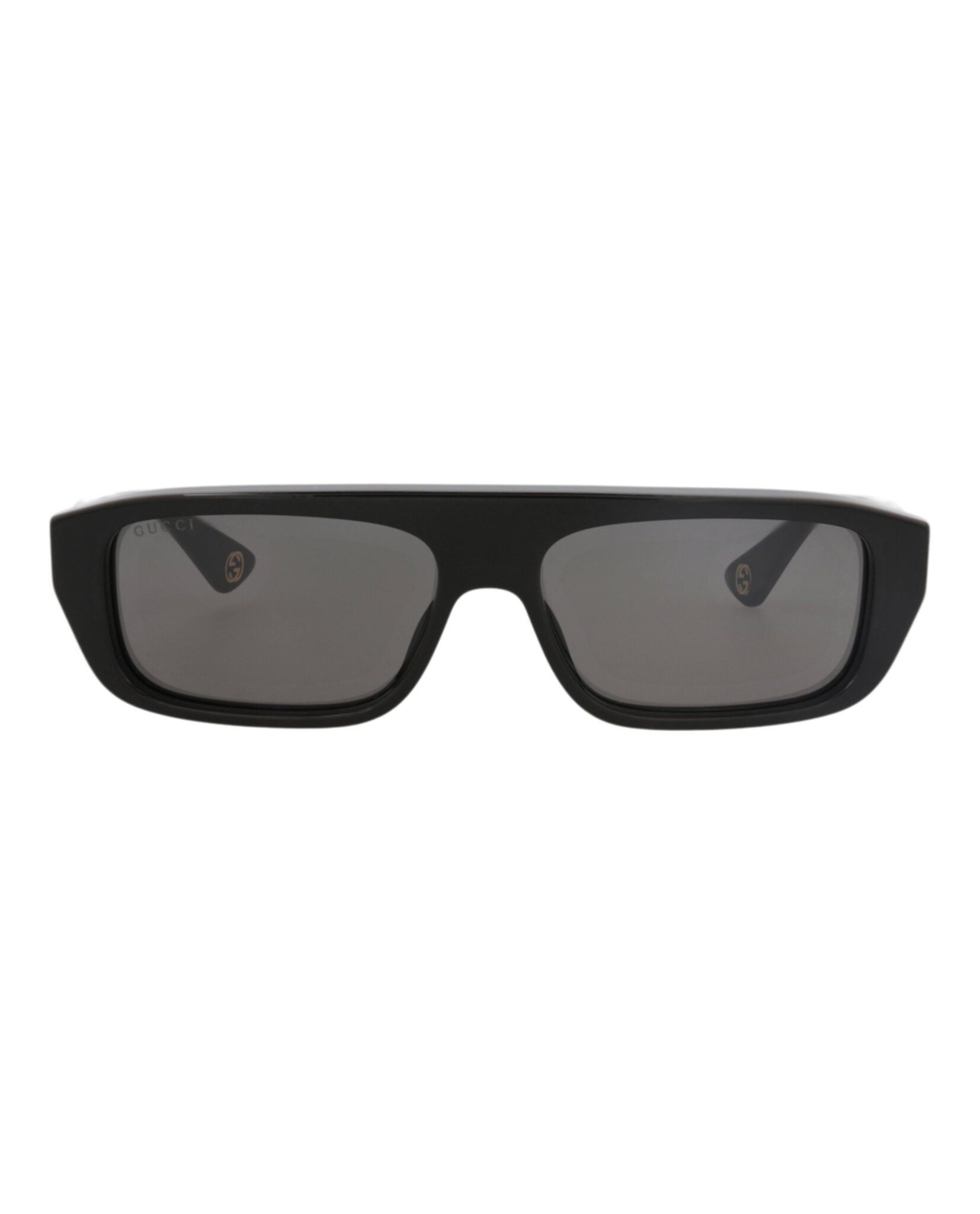 Gucci Gucci Mens Square/Rectangle Black Black Grey Fashion Designer Eyewear