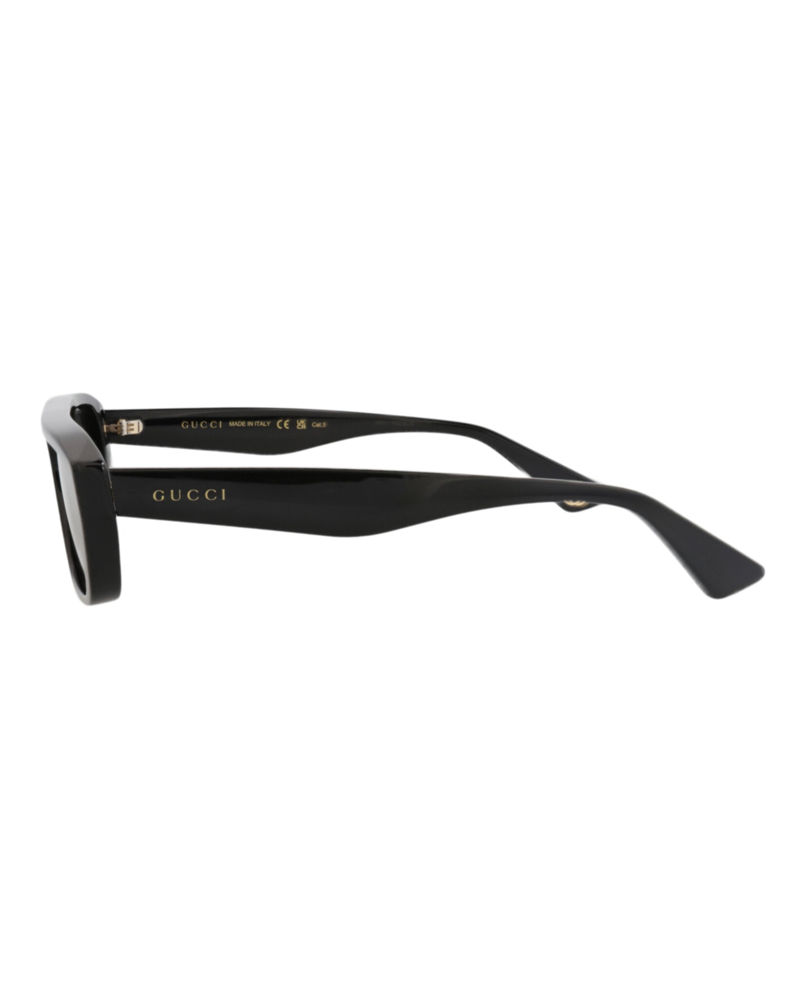 Gucci Gucci Mens Square/Rectangle Black Black Grey Fashion Designer Eyewear