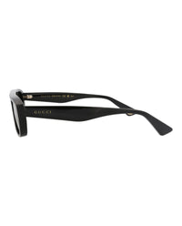 Gucci Gucci Mens Square/Rectangle Black Black Grey Fashion Designer Eyewear