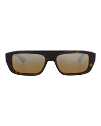 Gucci Gucci Mens Square/Rectangle Havana Havana Silver Fashion Designer Eyewear