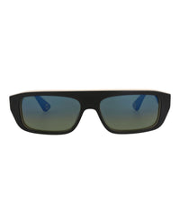 Gucci Gucci Mens Square/Rectangle Black Black Blue Fashion Designer Eyewear