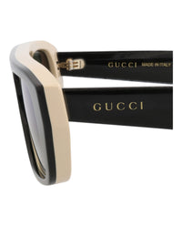 Gucci Gucci Mens Square/Rectangle Black Black Blue Fashion Designer Eyewear