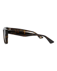 Gucci Gucci Mens Square/Rectangle Havana Havana Green Fashion Designer Eyewear