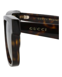 Gucci Gucci Mens Square/Rectangle Havana Havana Green Fashion Designer Eyewear