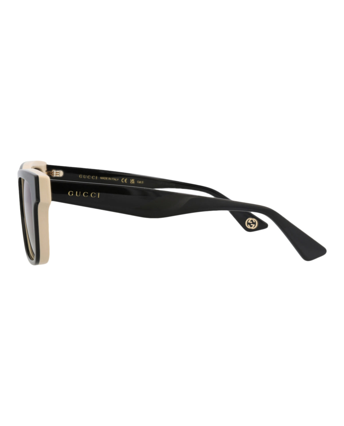 Gucci Mens Square/Rectangle Black Black Blue Fashion Designer Eyewear
