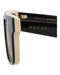 Gucci Mens Square/Rectangle Black Black Blue Fashion Designer Eyewear
