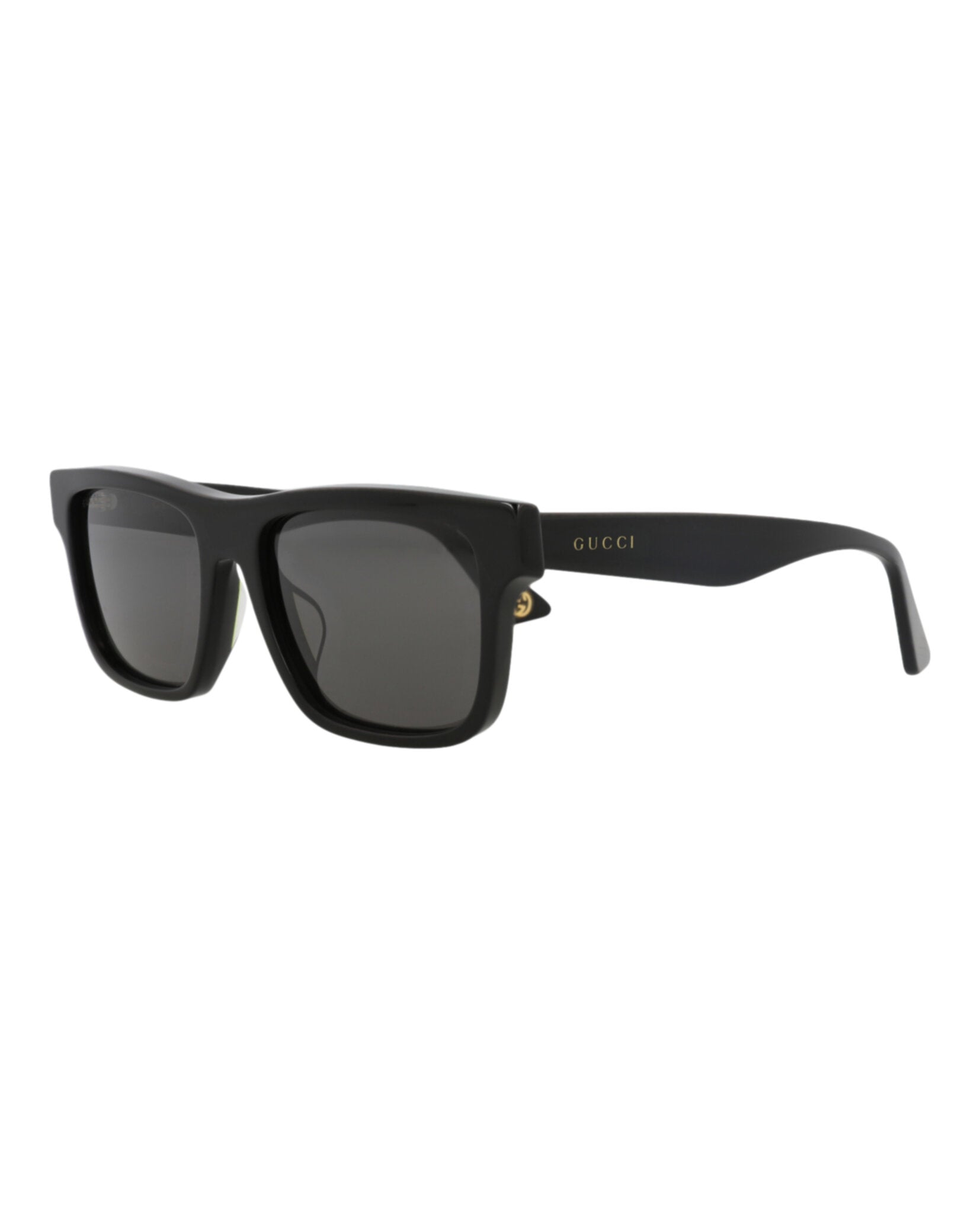 Gucci Gucci Mens Square/Rectangle Black Black Grey Fashion Designer Eyewear