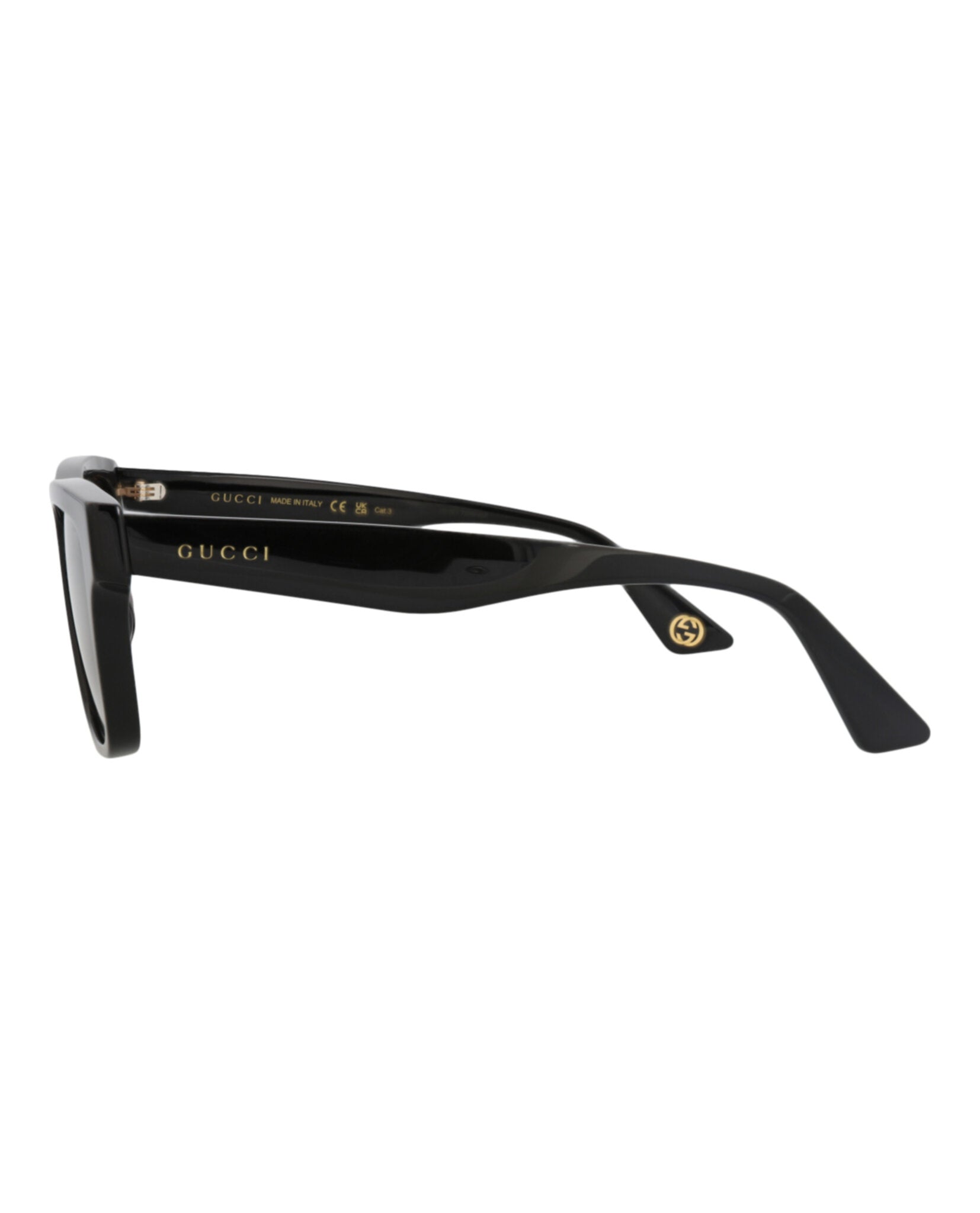 Gucci Gucci Mens Square/Rectangle Black Black Grey Fashion Designer Eyewear