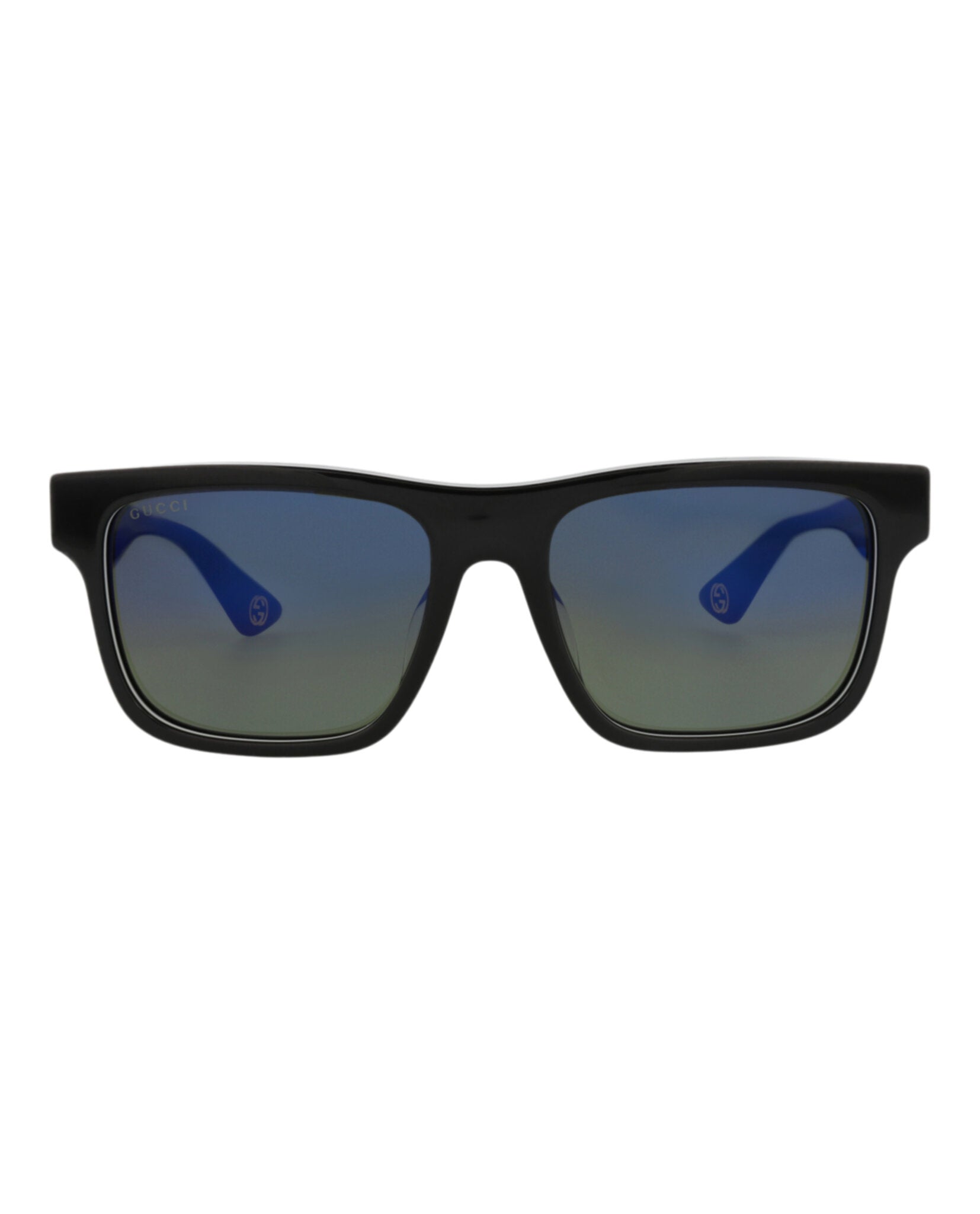 Gucci Mens Square/Rectangle Black Grey Blue Fashion Designer Eyewear