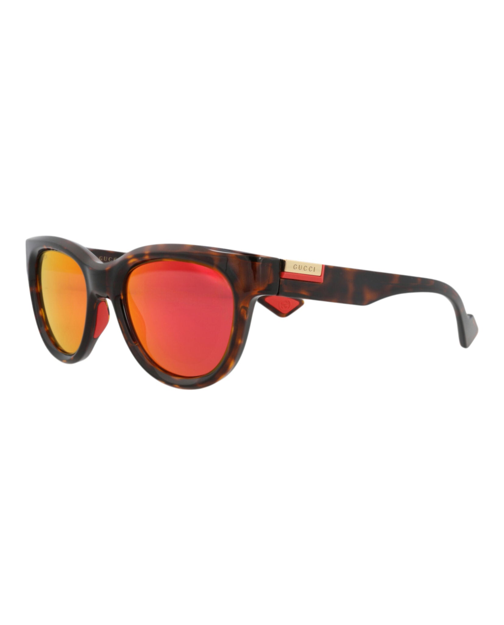 Gucci Mens Round/Oval Havana Havana Red Fashion Designer Eyewear