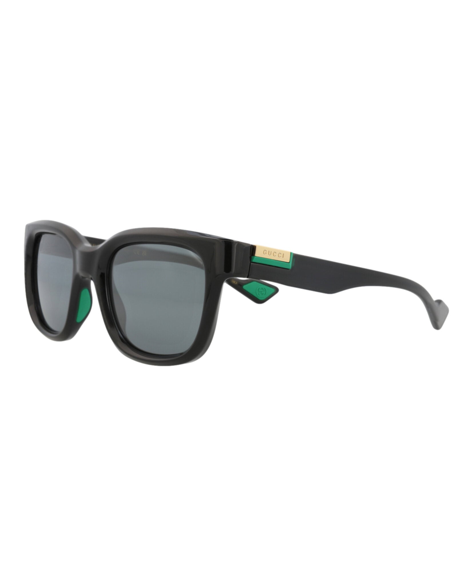 Gucci Mens Square/Rectangle Black Black Grey Fashion Designer Eyewear