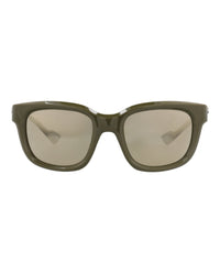 Gucci Mens Square/Rectangle Green Green Gold Fashion Designer Eyewear