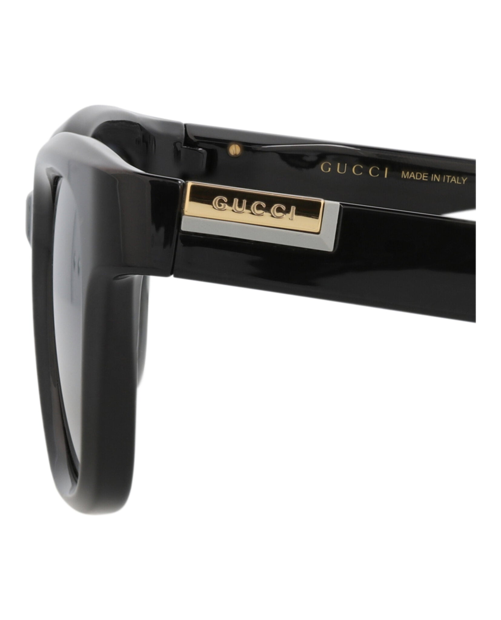 Gucci Mens Square/Rectangle Black Black Grey Fashion Designer Eyewear