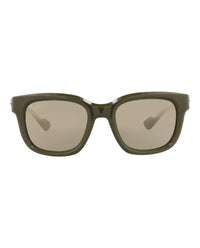 Gucci Mens Square/Rectangle Green Green Gold Fashion Designer Eyewear