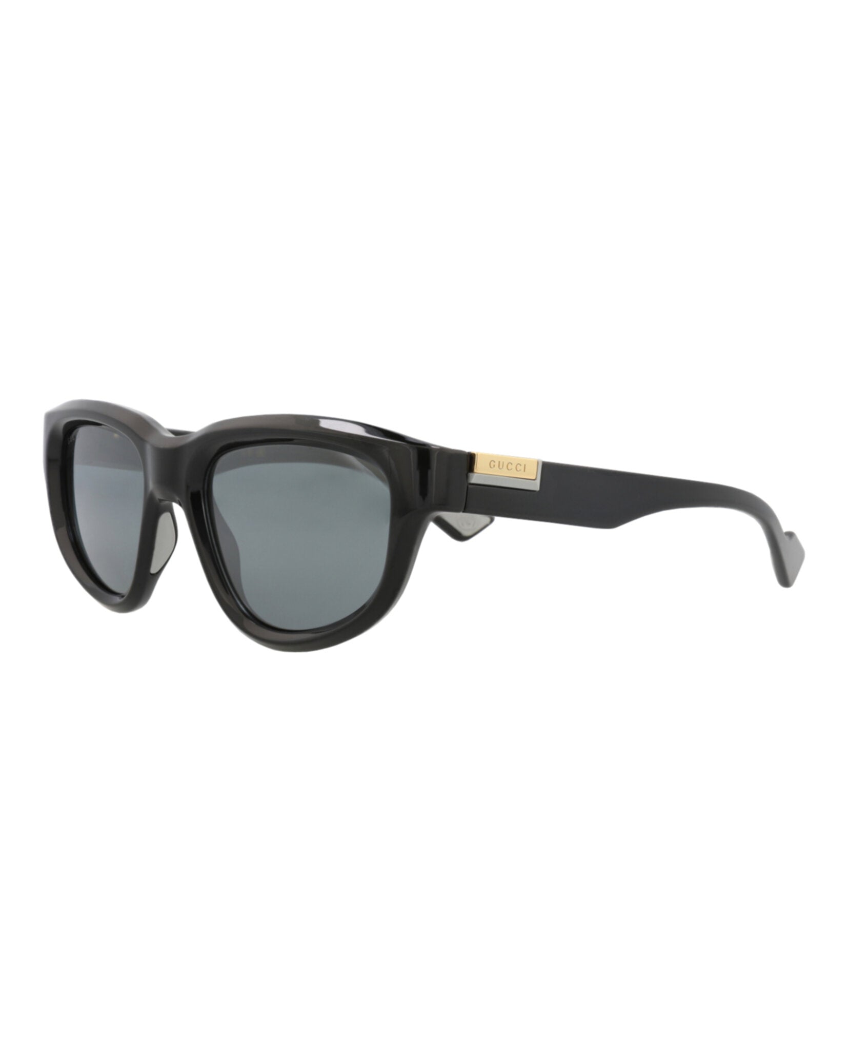 Gucci Mens Round/Oval Black Black Grey Fashion Designer Eyewear