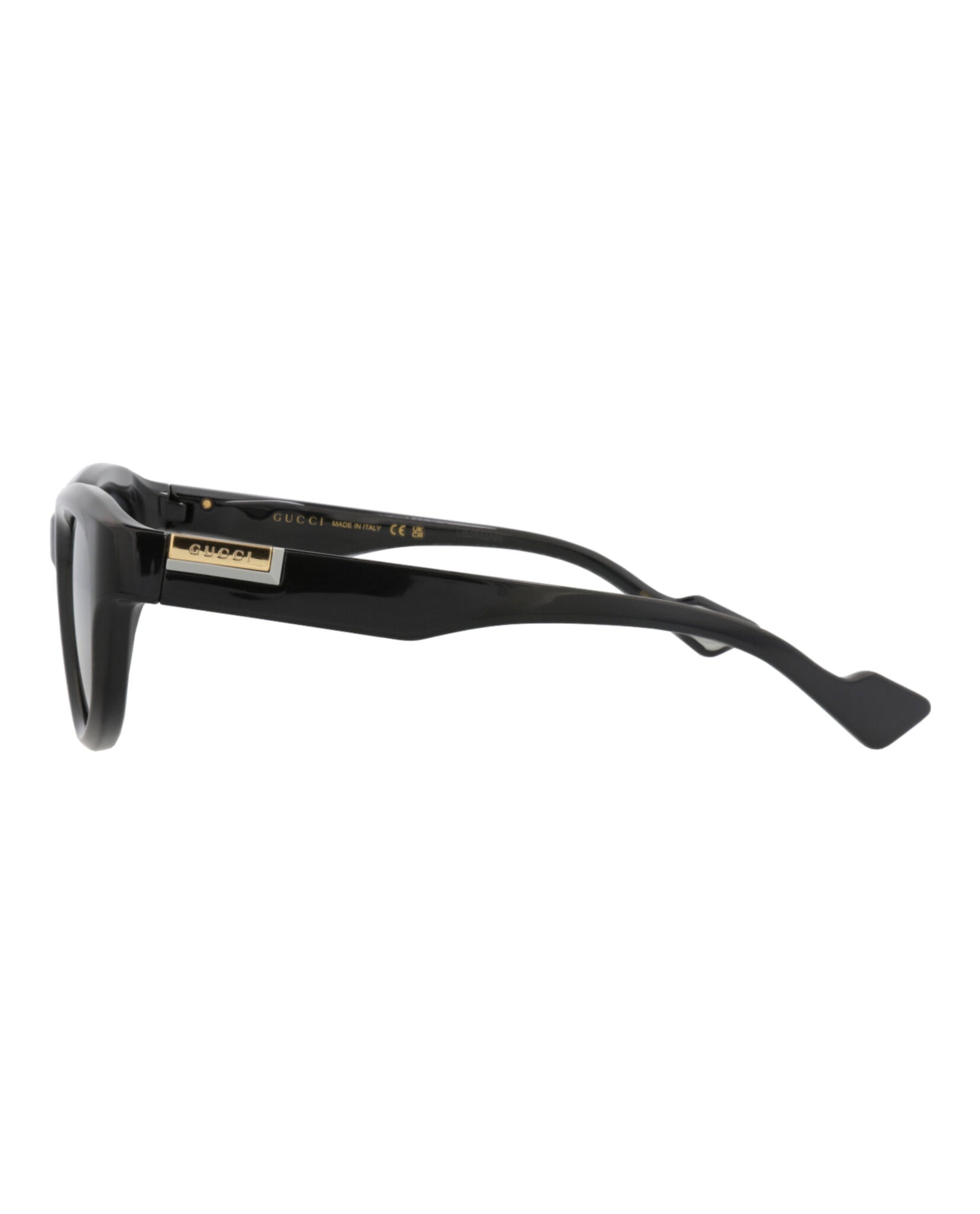 Gucci Mens Round/Oval Black Black Grey Fashion Designer Eyewear