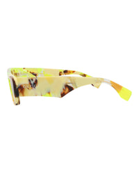Gucci Mens Square/Rectangle Yellow Yellow Brown Fashion Designer Eyewear