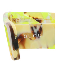Gucci Mens Square/Rectangle Yellow Yellow Brown Fashion Designer Eyewear