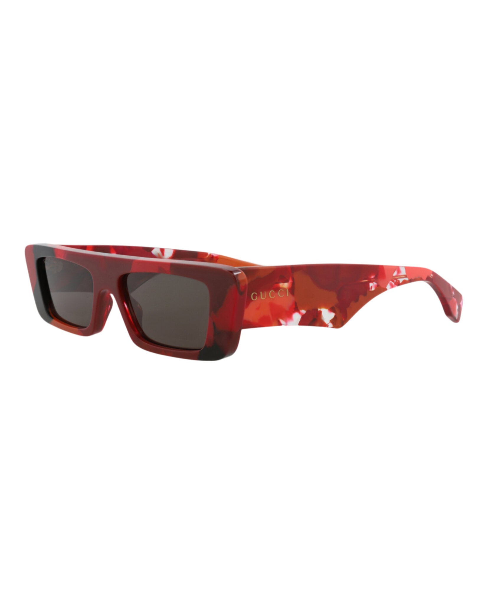 Gucci Mens Square/Rectangle Red Red Grey Fashion Designer Eyewear