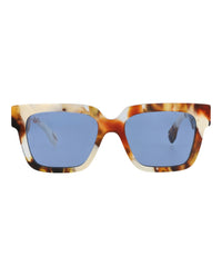 Gucci Mens Square/Rectangle Havana Havana Blue Fashion Designer Eyewear