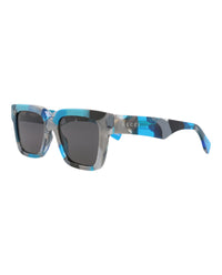 Gucci Gucci Mens Square/Rectangle Blue Blue Grey Fashion Designer Eyewear