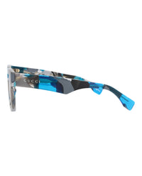 Gucci Gucci Mens Square/Rectangle Blue Blue Grey Fashion Designer Eyewear
