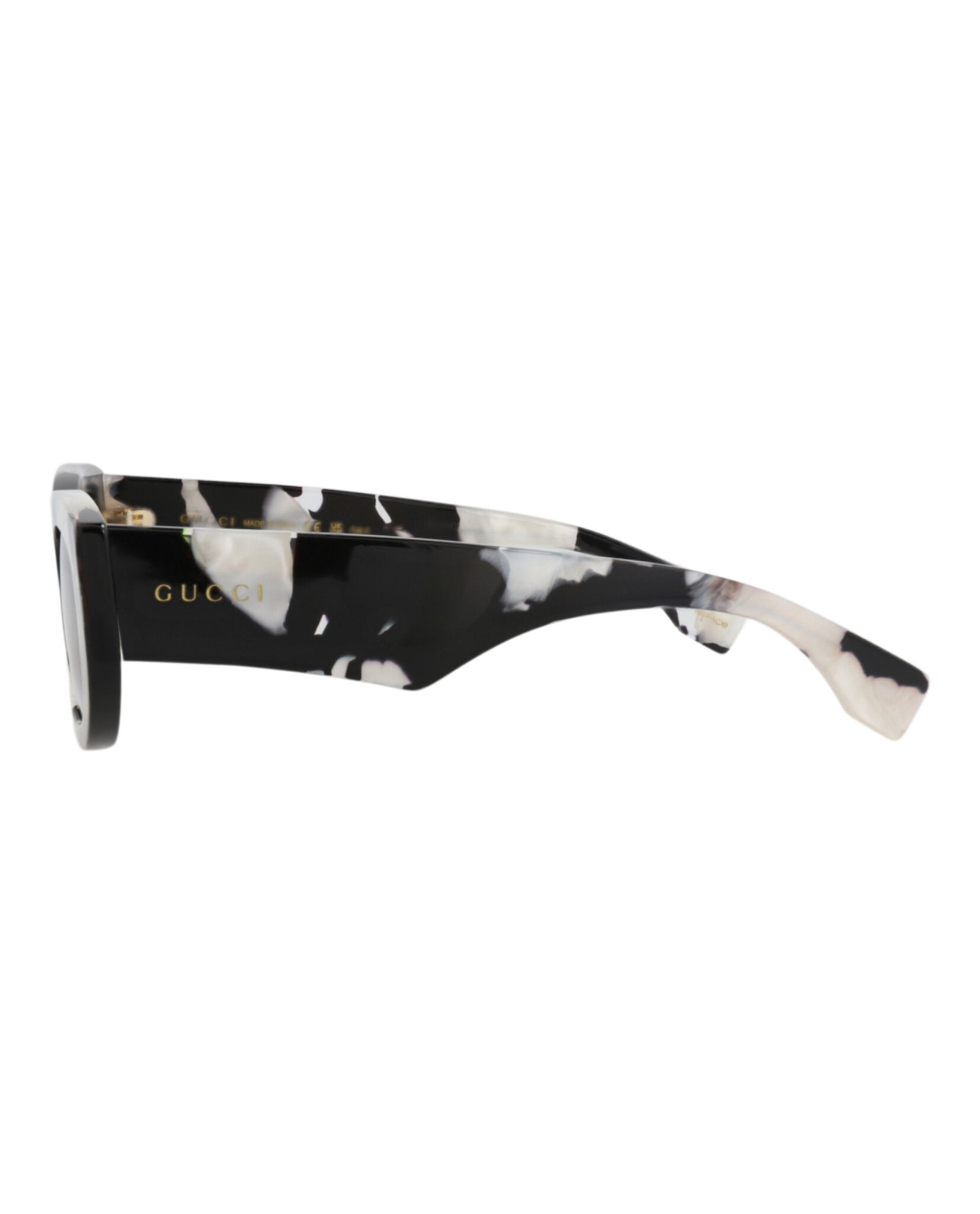 Gucci Unisex Round/Oval Black Black Grey Fashion Designer Eyewear
