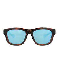 Gucci Mens Square/Rectangle Havana Havana Blue Fashion Designer Eyewear