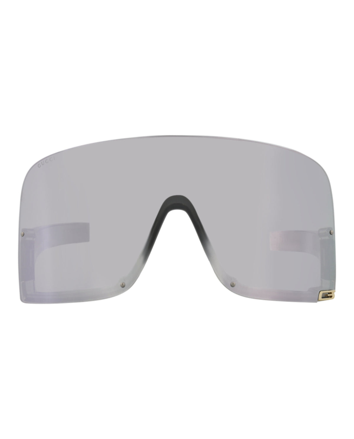 Gucci Gucci Womens Shield/Wrap Grey Grey Silver Fashion Designer Eyewear