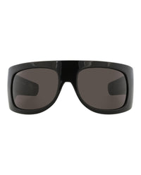 Gucci Gucci Womens Shield/Wrap Black Black Grey Fashion Designer Eyewear