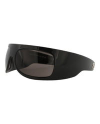 Gucci Gucci Womens Shield/Wrap Black Black Grey Fashion Designer Eyewear