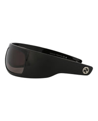 Gucci Gucci Womens Shield/Wrap Black Black Grey Fashion Designer Eyewear