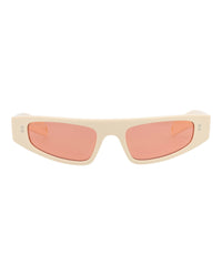 Gucci Gucci Womens Cat Eye Ivory Ivory Red Fashion Designer Eyewear
