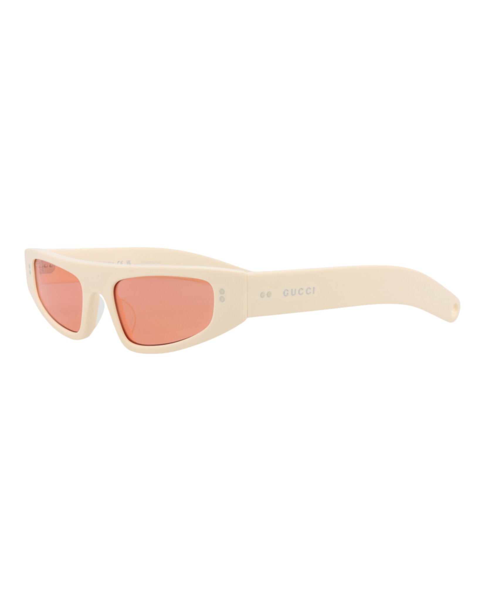 Gucci Gucci Womens Cat Eye Ivory Ivory Red Fashion Designer Eyewear