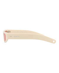 Gucci Gucci Womens Cat Eye Ivory Ivory Red Fashion Designer Eyewear