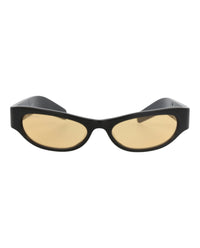Gucci Gucci Womens Cat Eye Black Black Yellow Fashion Designer Eyewear