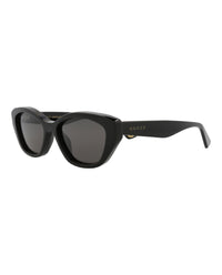 Gucci Womens Cat Eye Black Black Grey Fashion Designer Eyewear