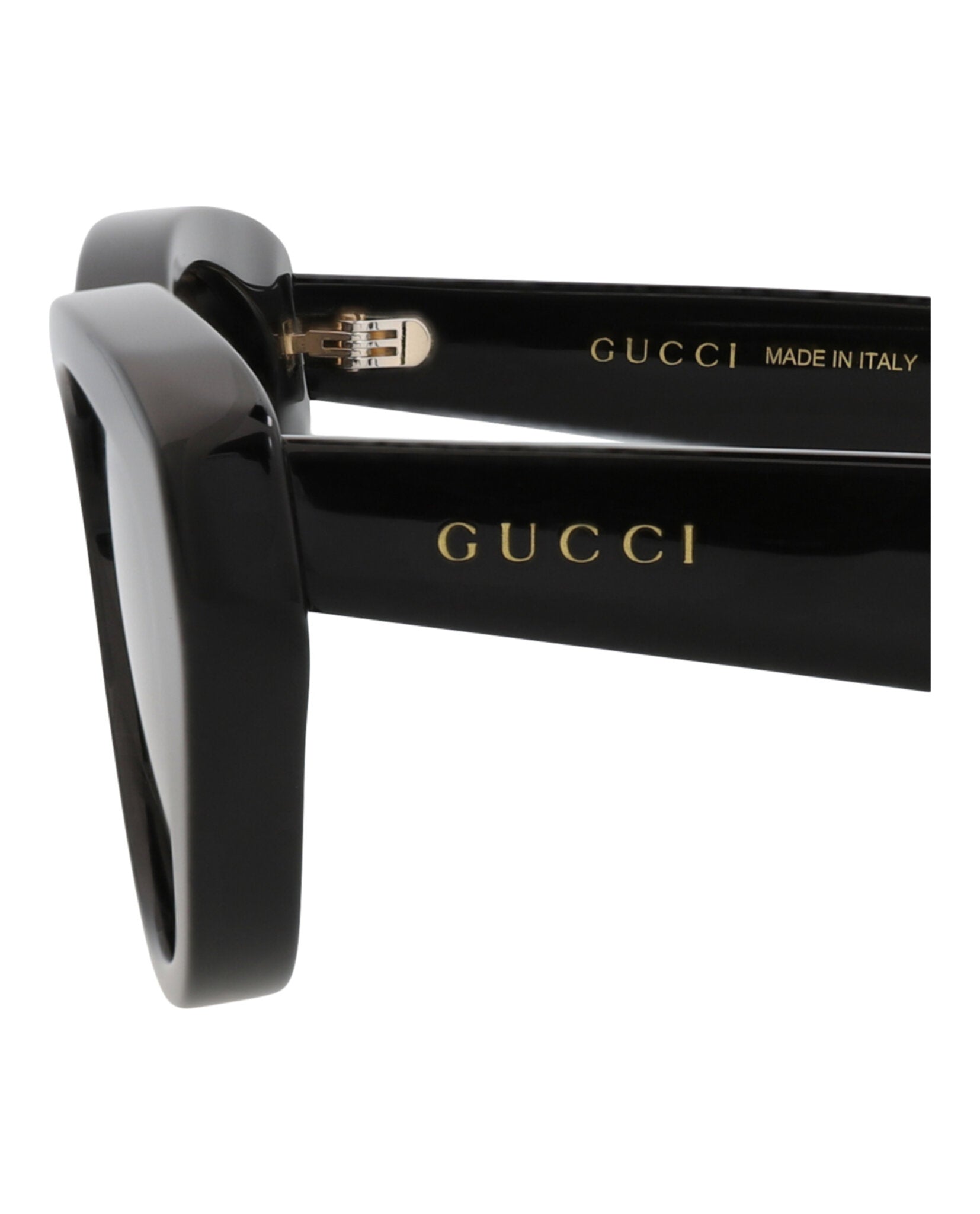Gucci Womens Cat Eye Black Black Grey Fashion Designer Eyewear