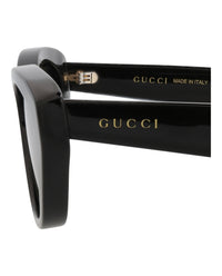 Gucci Womens Cat Eye Black Black Grey Fashion Designer Eyewear