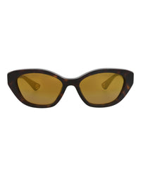 Gucci Gucci Womens Cat Eye Havana Havana Gold Fashion Designer Eyewear