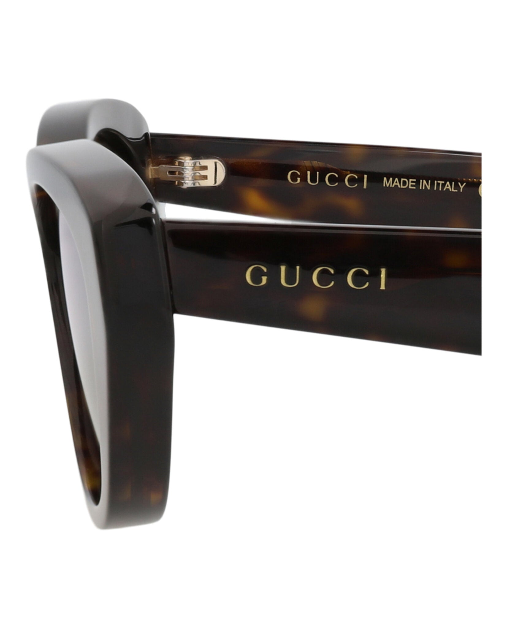 Gucci Gucci Womens Cat Eye Havana Havana Gold Fashion Designer Eyewear
