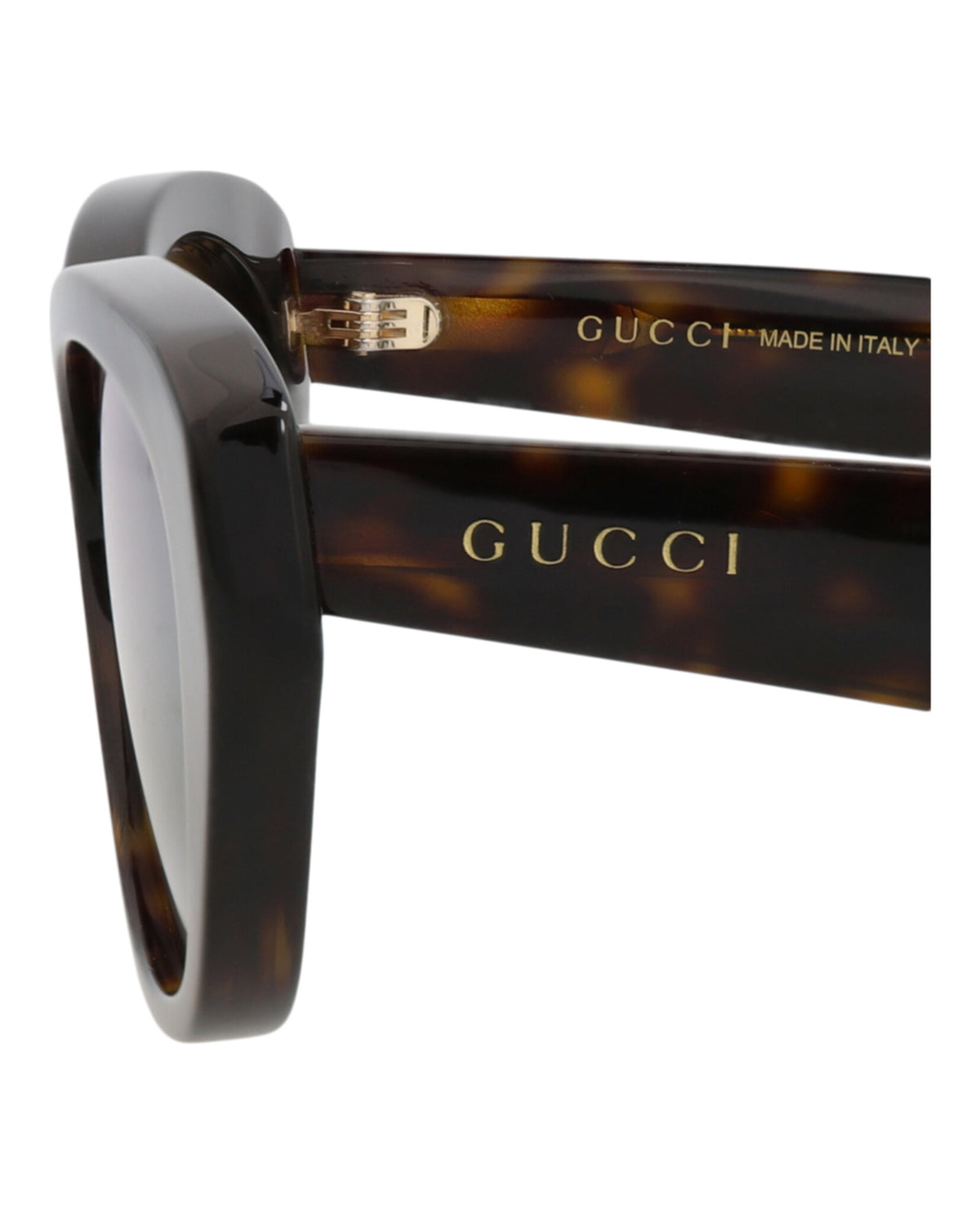 Gucci Gucci Womens Cat Eye Havana Havana Gold Fashion Designer Eyewear