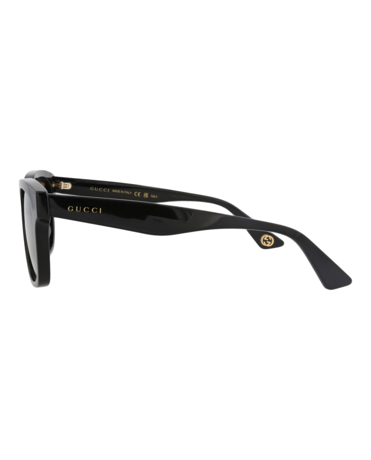 Gucci Gucci Mens Square/Rectangle Black Black Grey Fashion Designer Eyewear