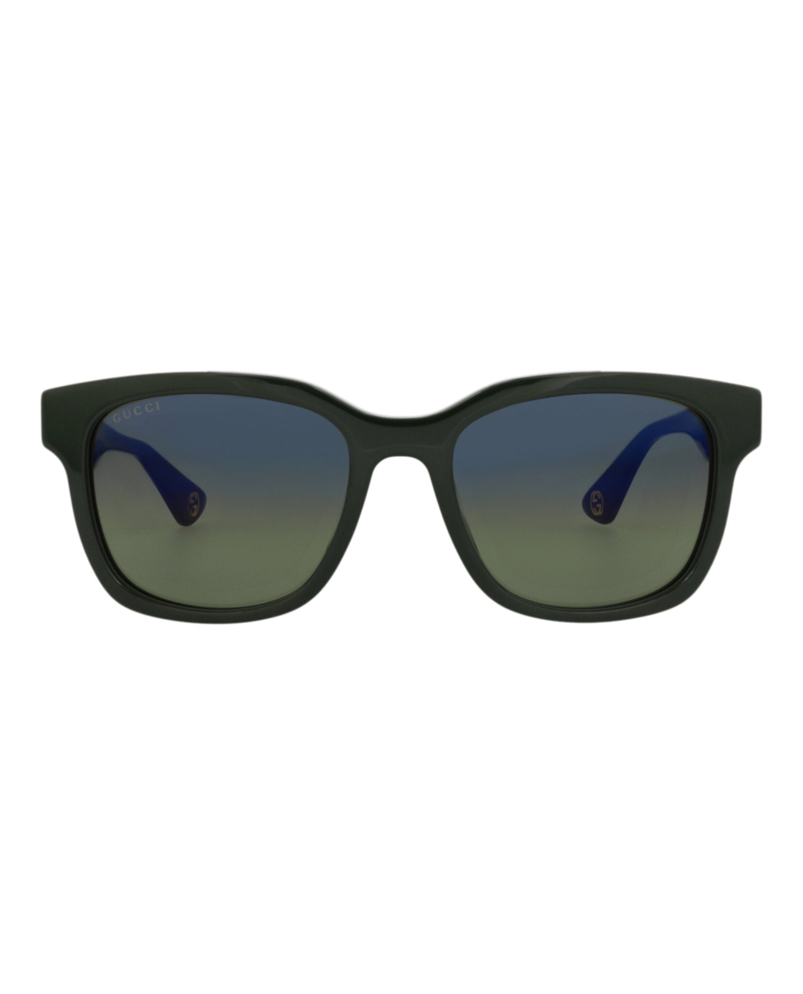 Gucci Mens Square/Rectangle Green Green Blue Fashion Designer Eyewear