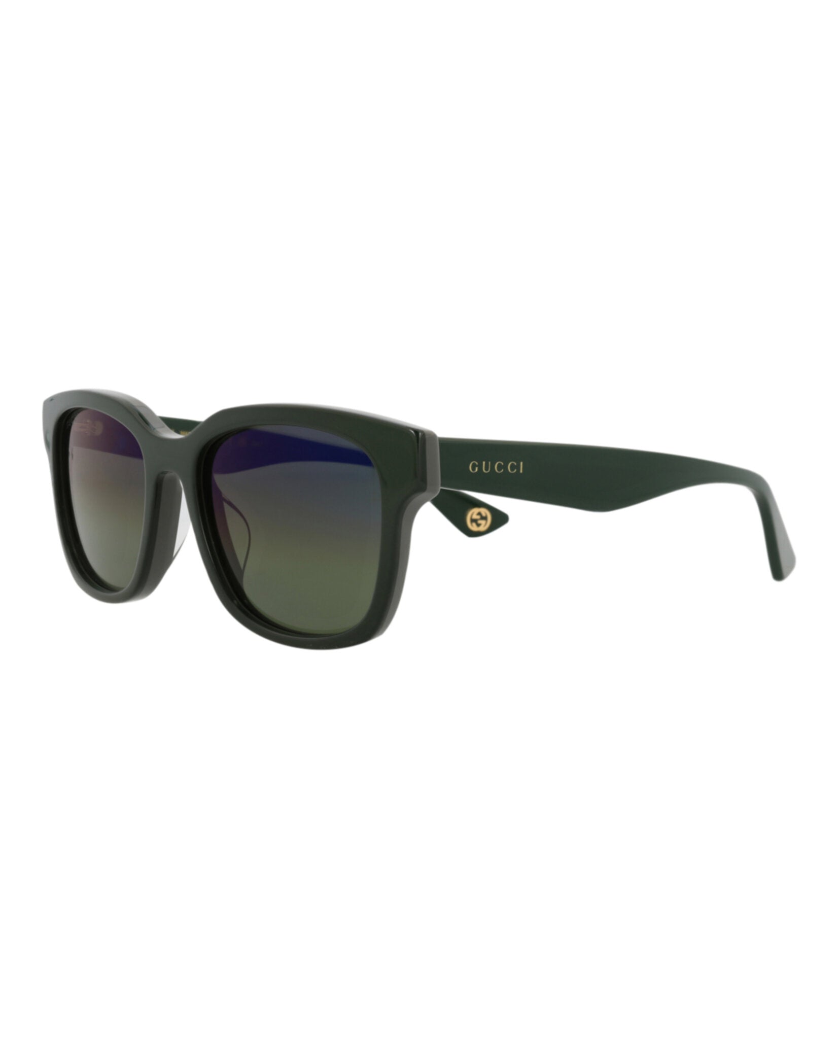 Gucci Mens Square/Rectangle Green Green Blue Fashion Designer Eyewear